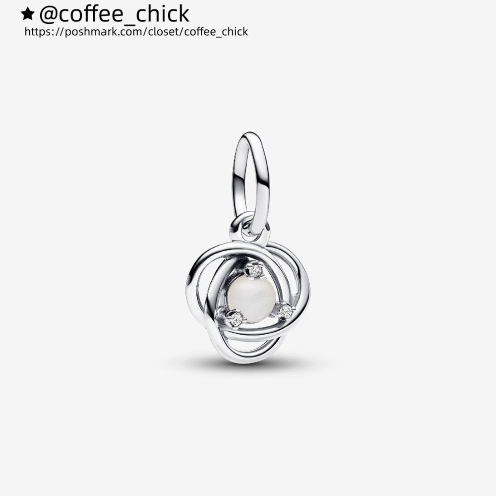 Pandora White Eternity Circle Dangle Charm
